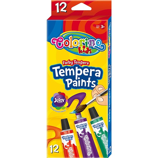Colorino Tempera 12db, 12 ml-s tubusos, 12 szín