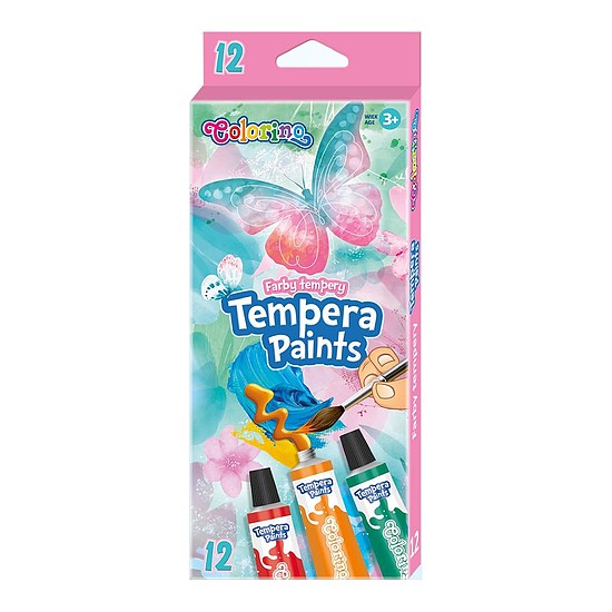 Colorino Tempera Follow your Dreams, tubusos, 12 ml, 12 szín