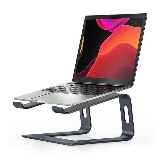 Crong AluBench - Alumínium laptopállvány fekete (CRG-ALUBN-GRP)