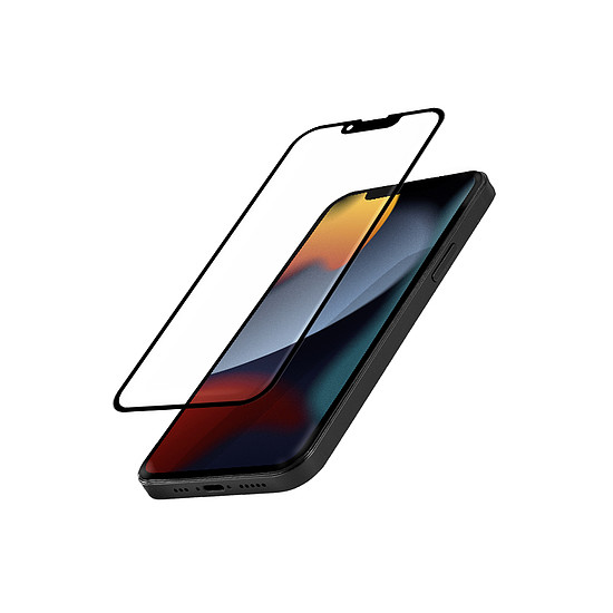 Crong Anti-Bacterial 3D Armor Glass - 9H edzett üveg az iPhone 14 / iPhone 13 / iPhone 13 Pro + beépítési keret teljes képernyőjéhez (CRG-AB3DAG-IP13P)