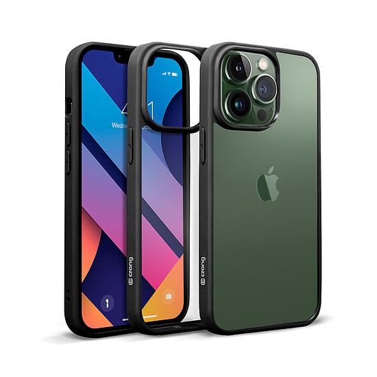 Crong átlátszó burkolat - iPhone 13 Pro Max tok fekete (CRG-CLRC-IP1367-BLK)