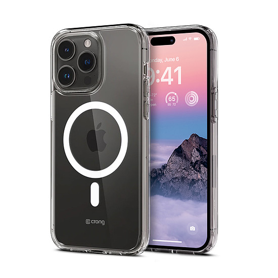 Crong Clear MAG Cover mágneses tok iPhone 14 Pro Max készülékhez átlátszó (CRG-CLRM-IP1467P-TRS)