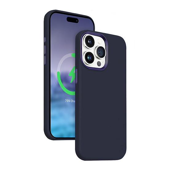 Crong Color Cover LUX Mágneses tok iPhone 15 Pro Max MagSafe készülékhez Navy Blue (CRG-COLRLM-IP1567P-BLUE)