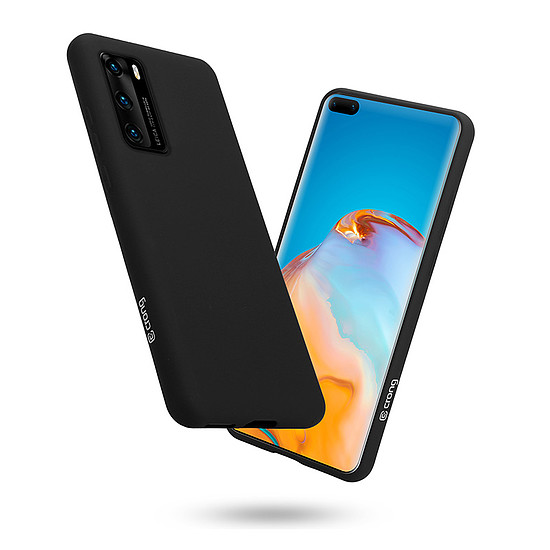 Crong Color Cover - Rugalmas tok Huawei P40-hez fekete (CRG-COLR-HP40-BLK)