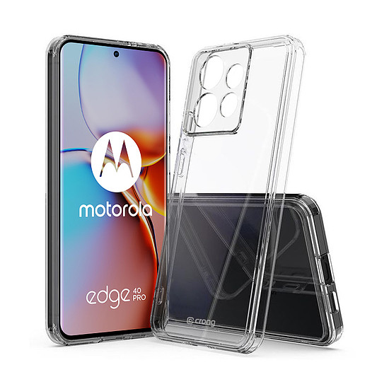 Crong Crystal Shield Cover - Motorola Edge 40 Pro tok átlátszó (CRGCSHCMOE40PTRS)