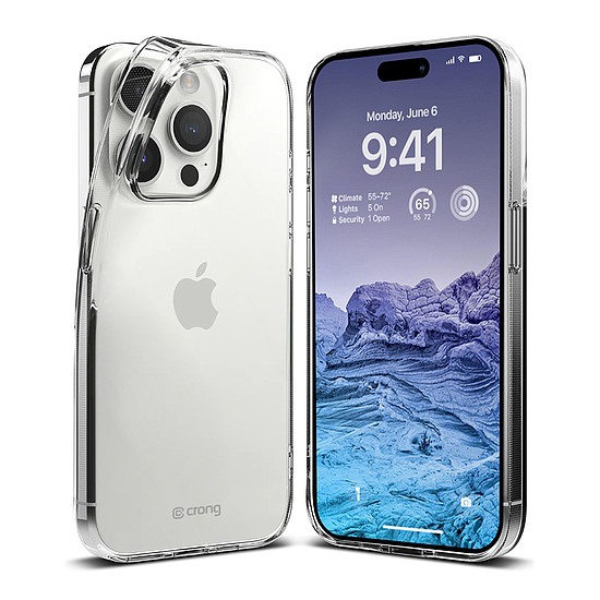 Crong Crystal Slim Cover - tok iPhone 15 Pro Max készülékhez átlátszó (CRG-CRSLIM-IP1567P-TRS)