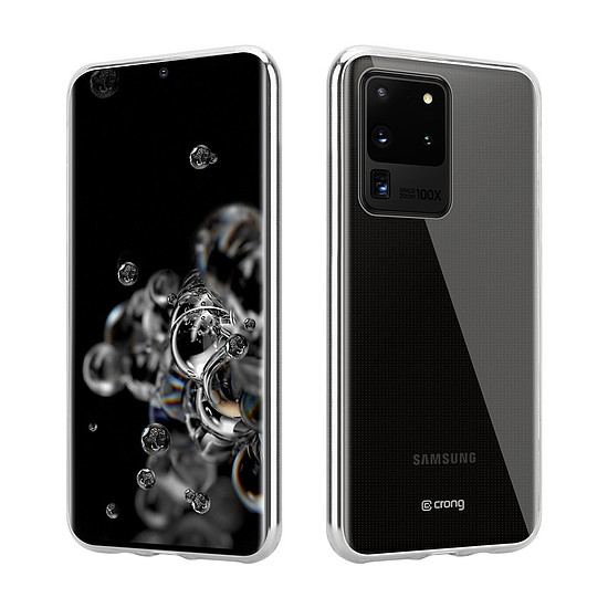 Crong Crystal Slim Cover - védőtok Samsung Galaxy S20 Ultra készülékhez átlátszó (CRG-CRSLIM-SGS20U-TRS)