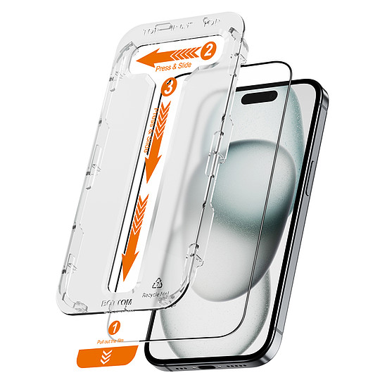 Crong EasyShield 2-Pack - Edzett üveg iPhone 16 Plus / iPhone 15 Plus készülékekhez 2 darab (CRGES2PIP1567)