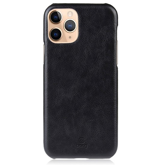 Crong Essential Cover - PU bőr tok iPhone 11 Pro Max készülékhez fekete (CRG-ESS-IP11PM-BLK)