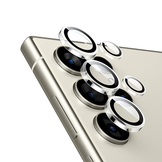 Crong lencsegyűrű - edzett üveg a fényképezőgép objektívjéhez Samsung Galaxy S24 Ultra átlátszó (CRG-LRSGS24U-CLR)