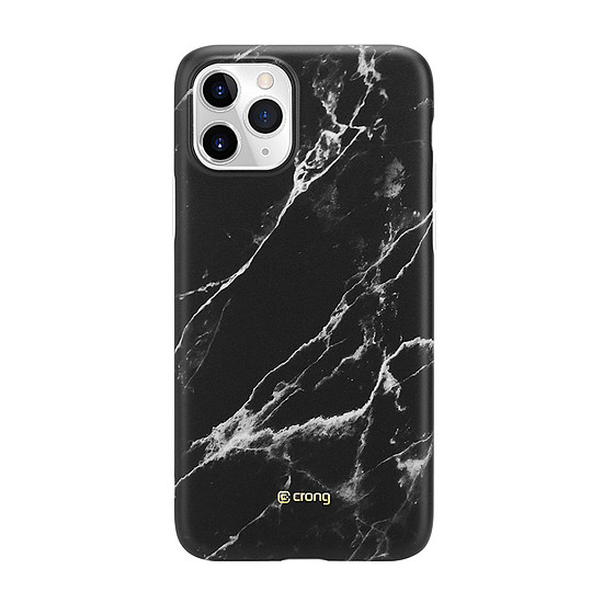 Crong Marble Case - tok iPhone 11 Pro készülékhez fekete (CRG-MRB-IP11P-BLK)