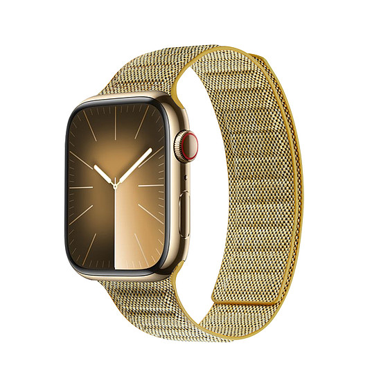 Crong Melange - Mágneses szíj az Apple Watchhoz 38/40/41/42 mm sárga melange (CRG-40MEL-YEL)