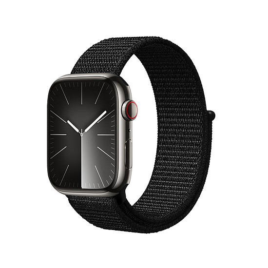 Crong Nylon Reflex - Sportszíj Apple Watchhoz 38/40/41/42 mm fekete (CRG-40RFB-BLK)