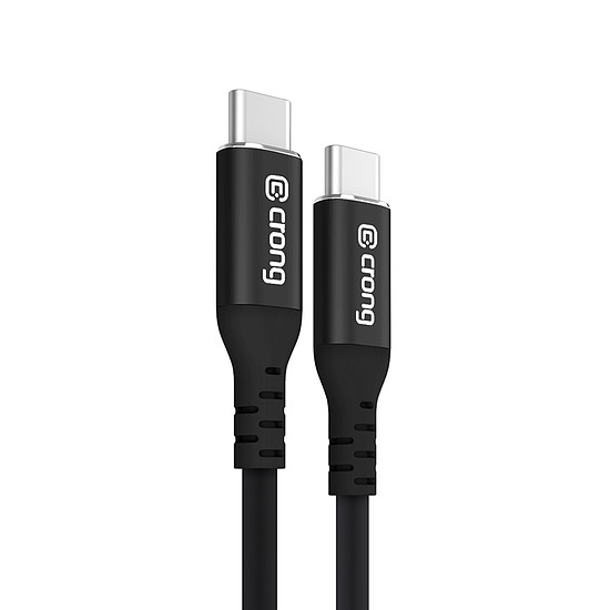 Crong Soft Link - 100 W PD 5A USB-C-USB-C kábel 120 cm fekete (CRGSL120USCCBLK)