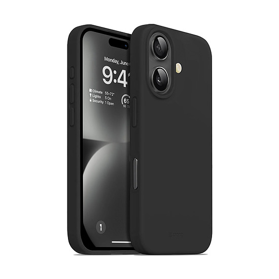 Crong színes burkolat - iPhone 16 tok fekete (CRGCOLRIP1661BLK)