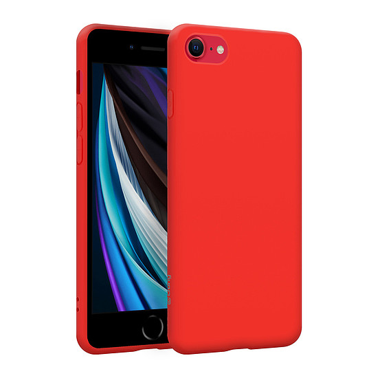 Crong színes burkolat - rugalmas burkolat iPhone 8/7 piros készülékhez (CRG-COLR-IP8-RED)