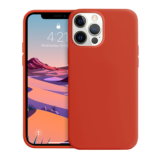 Crong színes burkolat - rugalmas tok iPhone 12 Pro Max készülékhez piros (CRG-COLR-IP1267-RED)