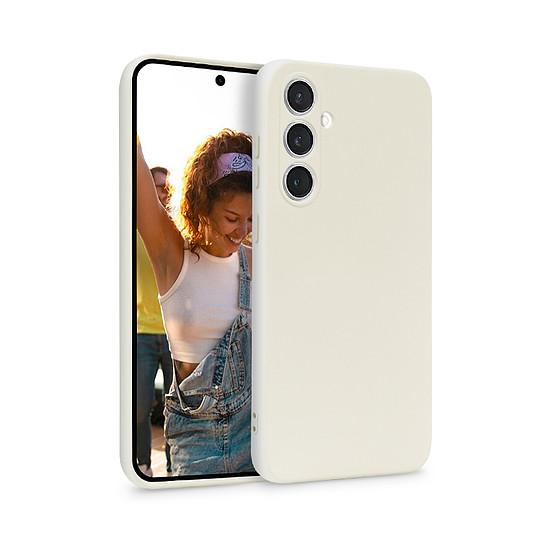 Crong színes burkolat - Samsung Galaxy S23 FE tok bézs (CRG-COLR-SGS23FE-CRM)