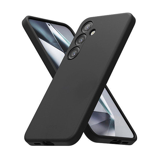 Crong színes burkolat - Samsung Galaxy S24 tok fekete (CRGCOLRSGS24BLK)