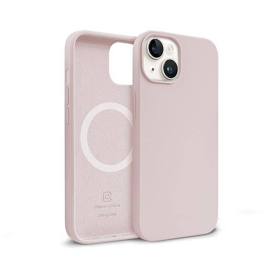 Crong színes burkolatú mágneses tok iPhone 14 Plus készülékhez homok rózsaszín (CRG-COLRM-IP1467-PNK)