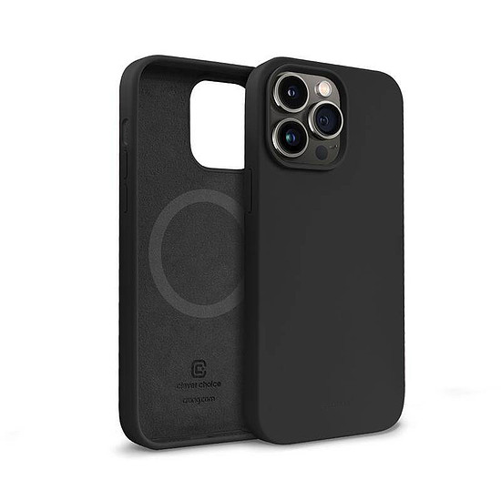 Crong színes burkolatú mágneses tok iPhone 14 Pro Max készülékhez fekete (CRG-COLRM-IP1467P-BLK)