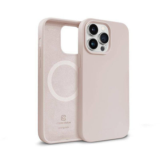 Crong színes burkolatú mágneses tok iPhone 14 Pro Max készülékhez homok rózsaszín (CRG-COLRM-IP1467P-PNK)