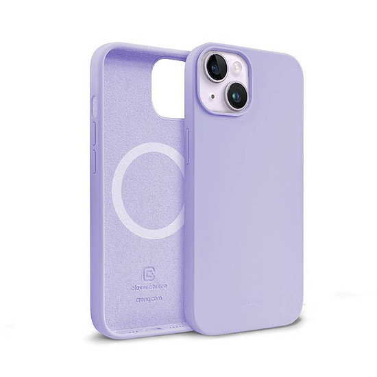 Crong színes burkolatú mágneses tok iPhone 14/13-hoz lila (CRG-COLRM-IP1461-PRP)