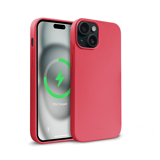 Crong színes mágneses burkolat - iPhone 15 Plus MagSafe tok rózsaszín (CRGCOLRMIP1567DPNK)