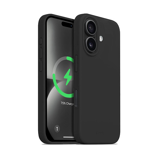 Crong színes mágneses burkolat - iPhone 16 MagSafe tok fekete (CRGCOLRMIP1661BLK)