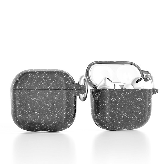 Csillámos tok AirPods 4-hez - fekete