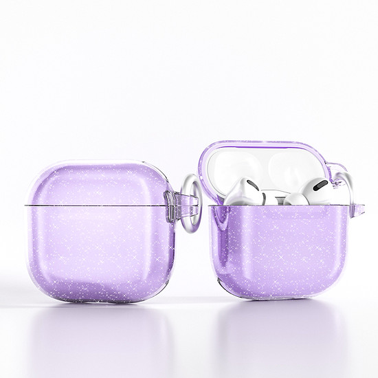 Csillámos tok AirPods 4-hez - lila