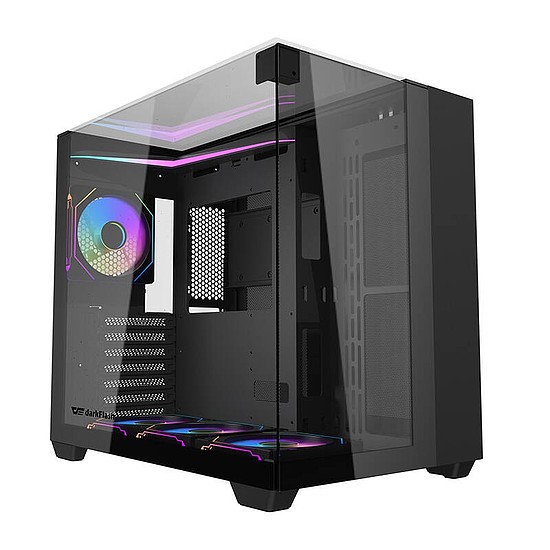 Darkflash TH285 számítógépház + 4 ventilátor fekete (TH285 Black)