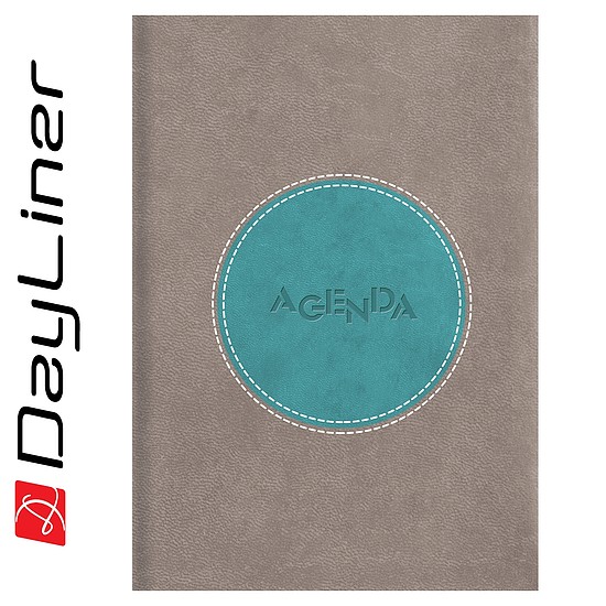 Dayliner agenda Central A5 napi szürke-türkiz 2026