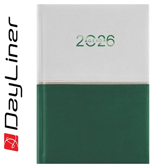 Dayliner agenda Contrast A5 napi fehér-zöld 2026