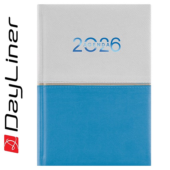 Dayliner agenda Contrast B6 heti fehér-világoskék 2026