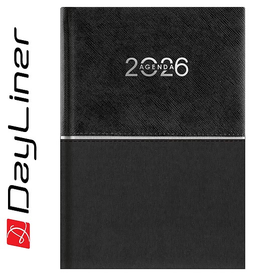 Dayliner agenda Fifty A5 napi fekete 2026