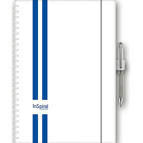 Dayliner agenda InSpiral A5 heti GT fehér-kék 2026