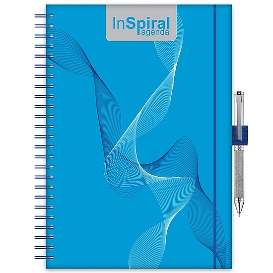 Dayliner agenda InSpiral A5 heti kék-kék 2026