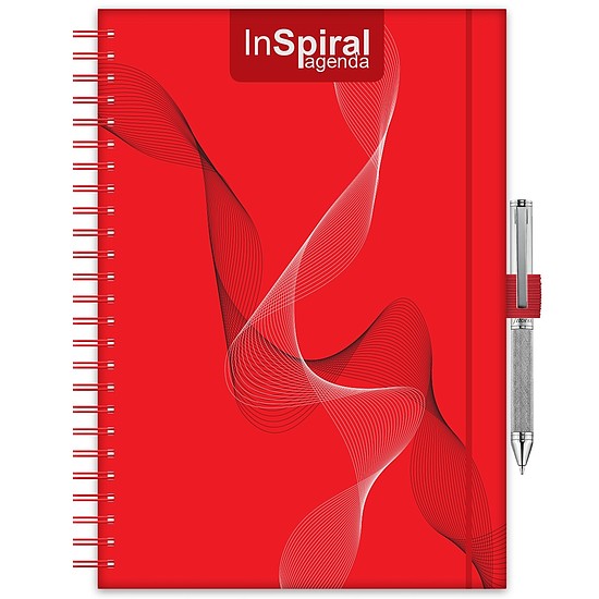 Dayliner agenda InSpiral A5 heti piros-piros 2026