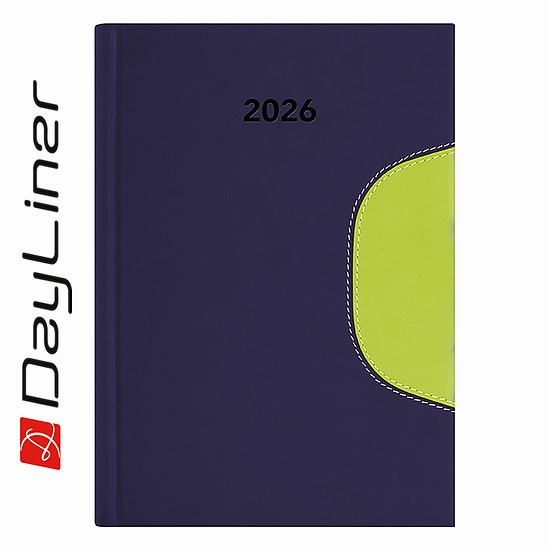 Dayliner agenda Memphis A5 napi kék-zöld 2026