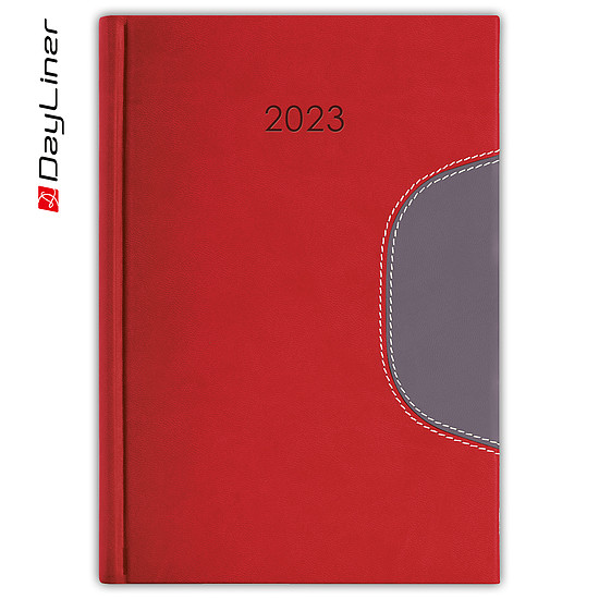 Dayliner agenda Memphis A5 napi piros-szürke
