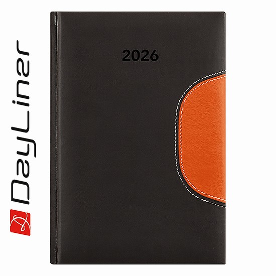 Dayliner agenda Memphis B5 heti fekete-narancs 2026