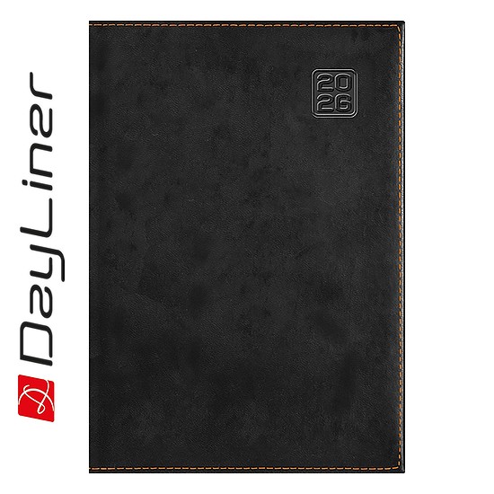 Dayliner agenda Square B5 heti fekete 2026