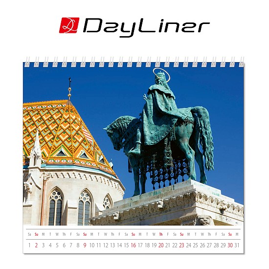 Dayliner asztali naptár Budapest álló mini 2026
