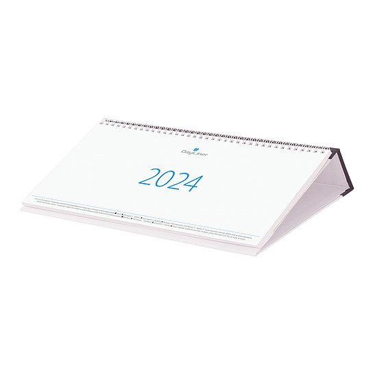 Dayliner asztali naptár Club 320x150 mm, fekvő háttal fekete 2024