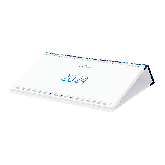 Dayliner asztali naptár Club 320x150 mm, fekvő háttal kék 2024