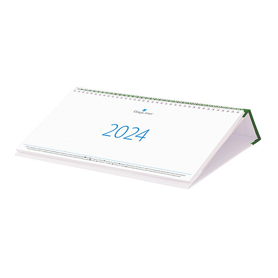 Dayliner asztali naptár Club 320x150 mm, fekvő háttal zöld 2024