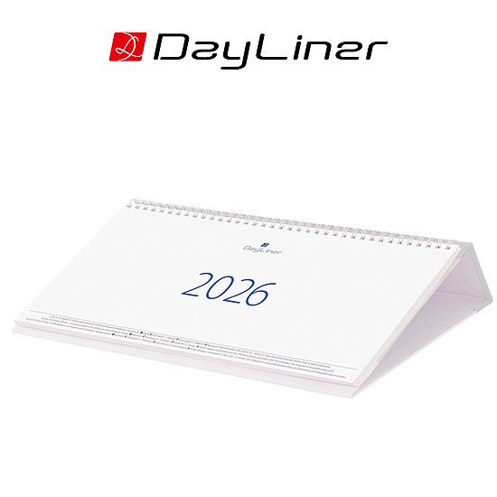 Dayliner asztali naptár Club fekvő fehér 2026