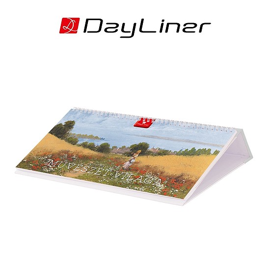 Dayliner asztali naptár Művészet világa fekvő fehér 2026