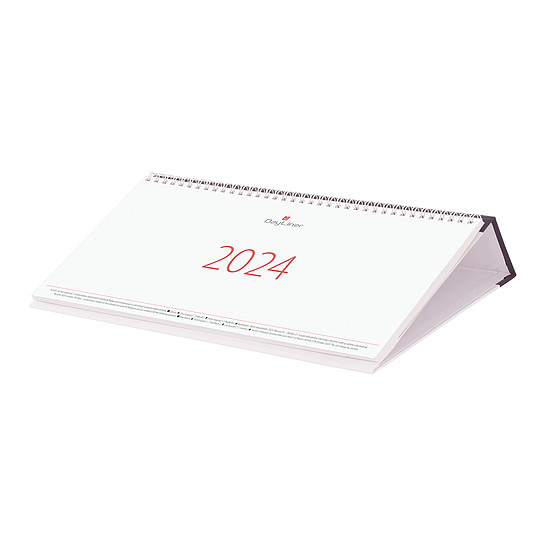 Dayliner asztali naptár Oktáv 320x150 mm félórás időbeosztás fekvő fekete 2024